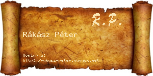 Rákász Péter névjegykártya